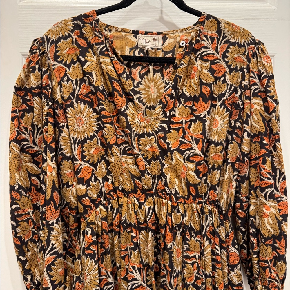 Floral Print Long Sleeve Dress